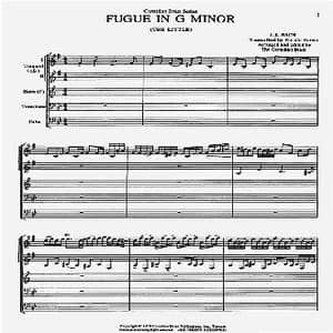 巴赫 G小调赋格曲_歌谱投稿_词曲: 巴赫