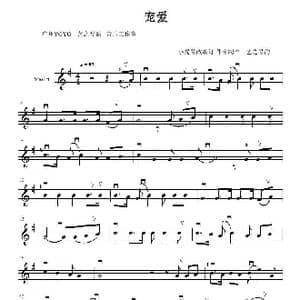 宠爱_歌曲简谱