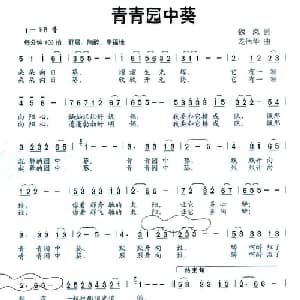 青青园中葵_儿歌乐谱_词曲:魏岚 龙伟华