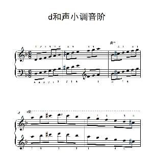 第三级 10.d和声小调音阶 钢琴谱