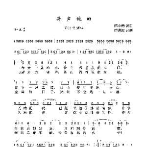 涛声依旧_歌曲简谱_词曲:陈小奇 陈小奇