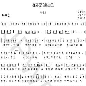 在外漂泊靠自己_歌曲简谱_词曲:公子 花僮