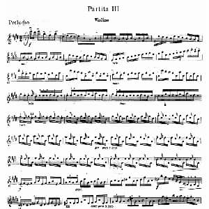 小提琴谱 | 巴赫小提琴变奏曲 三