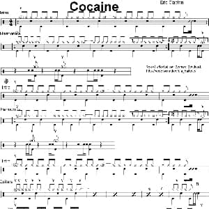 Eric Clapton Cocaine 爵士鼓谱