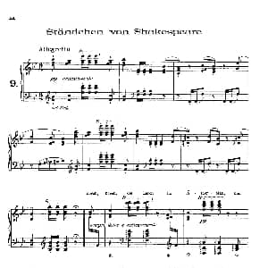 Standchen von Shakespeare 钢琴谱 弗兰茨 舒伯特