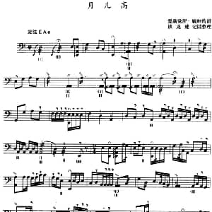 月儿高 三弦 五线谱 谈龙建记谱 整理