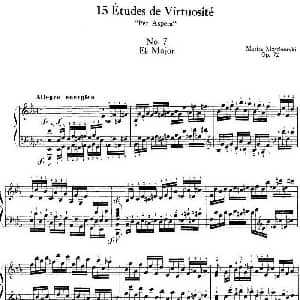 15 Etudes de Virtuosité Op.72 No.7 钢琴谱 莫什科夫斯基