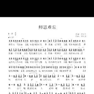 师恩难忘_歌谱投稿_词曲:晏玉学 李天贵