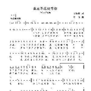 我在不远处等你_歌曲简谱_词曲:王培林 谢伟