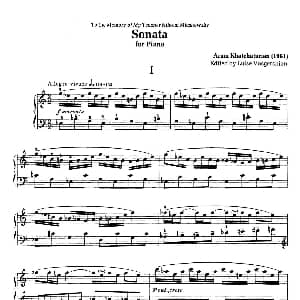 Piano Sonata in E flat Major Op.95 钢琴谱 阿拉姆 伊里奇 哈恰图良