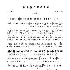 你不离开我不放手_歌曲简谱_词曲:余云飞 余云飞