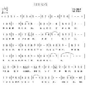 阳光女孩_通俗唱法乐谱_词曲:刘振明 黄清林