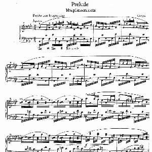Prelude in A flat Major 钢琴谱 肖邦 chopin遗作