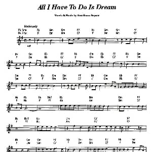 萨克斯谱 | All I have To Do Is Dream