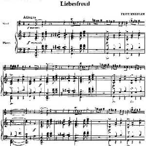 小提琴谱 | LIEBESFREUD 小提琴 钢琴伴奏 克莱斯勒
