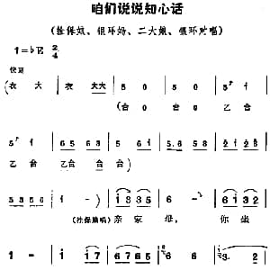 豫剧谱 | 咱们说说知心话 朝阳沟 拴保娘 银环妈 二大娘 银环唱段