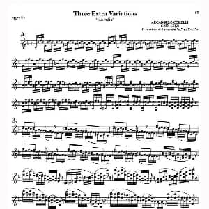 小提琴谱 | Three Extra Variations