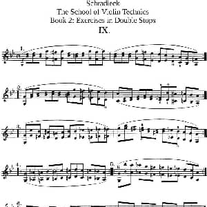 小提琴谱 | 史拉迪克小提琴技术练习 第2册 Ⅸ