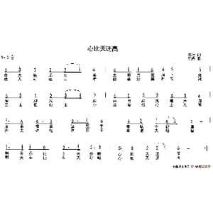 心比天还高_歌谱投稿_词曲:车行 陈光