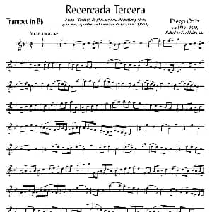 Recercada Tercera 小号谱 Diego Ortiz