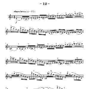 萨克斯谱 | 菲林萨克斯管练习曲 12 弗朗茨 威廉 费林原曲 李志远改编