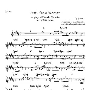 萨克斯谱 | Just Like A Woman 中音萨克斯