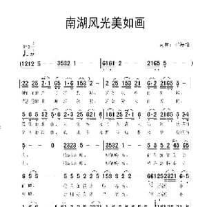 南湖风光美如画_歌曲简谱_词曲:王海峰 王海峰