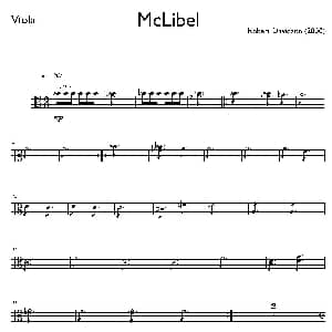 Mclibel 五重奏中提琴分谱