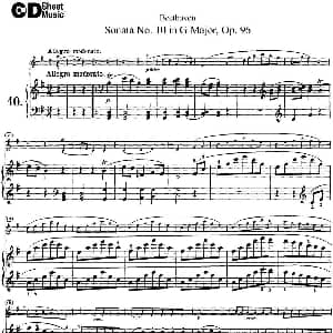 小提琴谱 | Violin Sonata No.10 in G Major Op.96 小提琴 钢琴伴奏