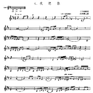 葫芦丝谱 | 我想你 葫芦箫 张兴荣记谱