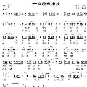 一点羞涩难忘_民歌简谱_词曲:洪昌 南风