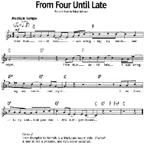 蓝调音乐:From Four Until Late_外国歌谱