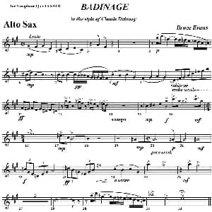 萨克斯谱 | BADINAGE 四重奏 中音萨克斯分谱