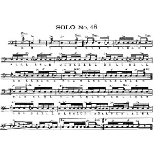美国军鼓 SOLO No.46 50 爵士鼓谱
