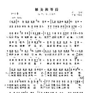 最美的等待_歌曲简谱_词曲:音符 阴柔一派
