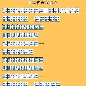 月亮代表我的心 四孔陶笛谱