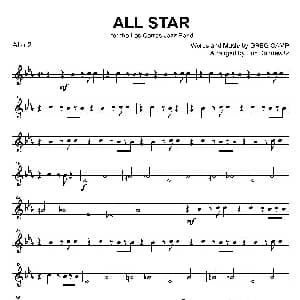 萨克斯谱 | ALL STAR 2支中音萨克斯分谱