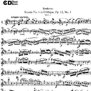 小提琴谱 | Violin Sonata No.1 in D Major Op.12 No.1