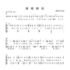 满城烟花合唱谱_歌曲简谱