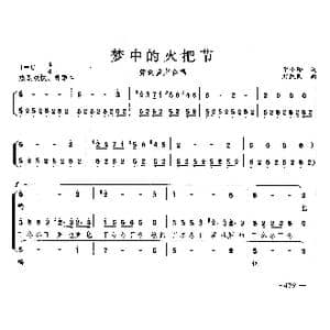 梦中的火把节_歌曲简谱