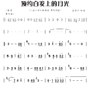 笛子谱 | 预约白发上的月光 蓝梦儿记谱