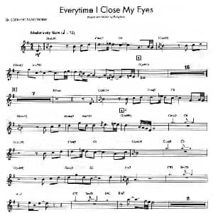 萨克斯谱 | Everytime l Close My Eyes