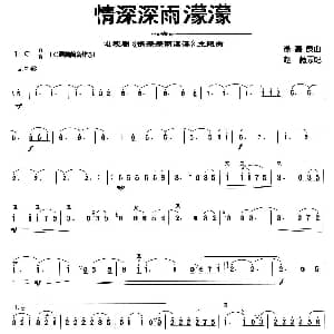笛子谱 | 情深深雨濛濛