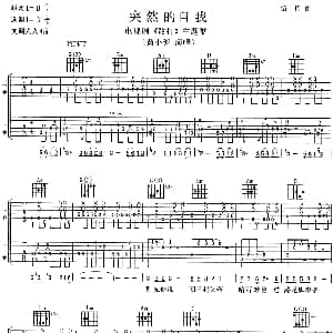 突然的自我 吉他谱 黄小琥 伍佰