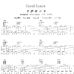 Casablanca 吉他谱 Bertie Higgins