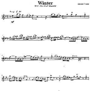 小提琴谱 | WINTER 四季 冬 维瓦尔第