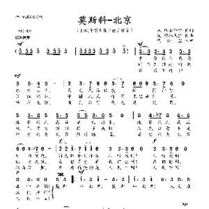 莫斯科 北京_歌曲简谱_词曲:米.维尔什宁 瓦.穆拉杰里