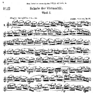 长笛曲谱 | Schule der Virtuosität. Op. 60 1 丹麦 安德森
