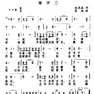 紫罗兰_通俗唱法乐谱_词曲:甄源森 苏越