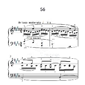 练习曲 56 钢琴谱